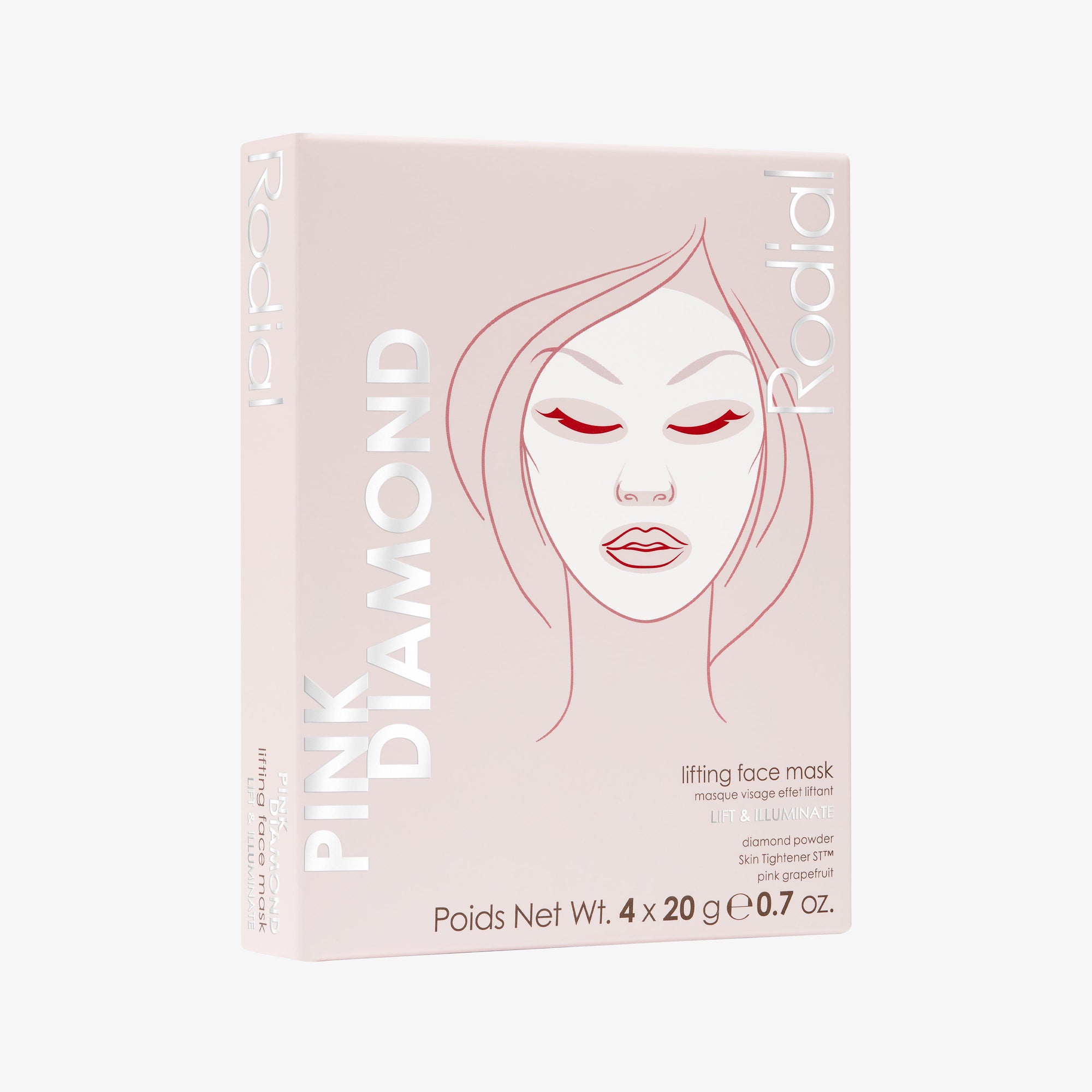 Ροζ Diamond Lifting Face Mask (Κουτί 4)