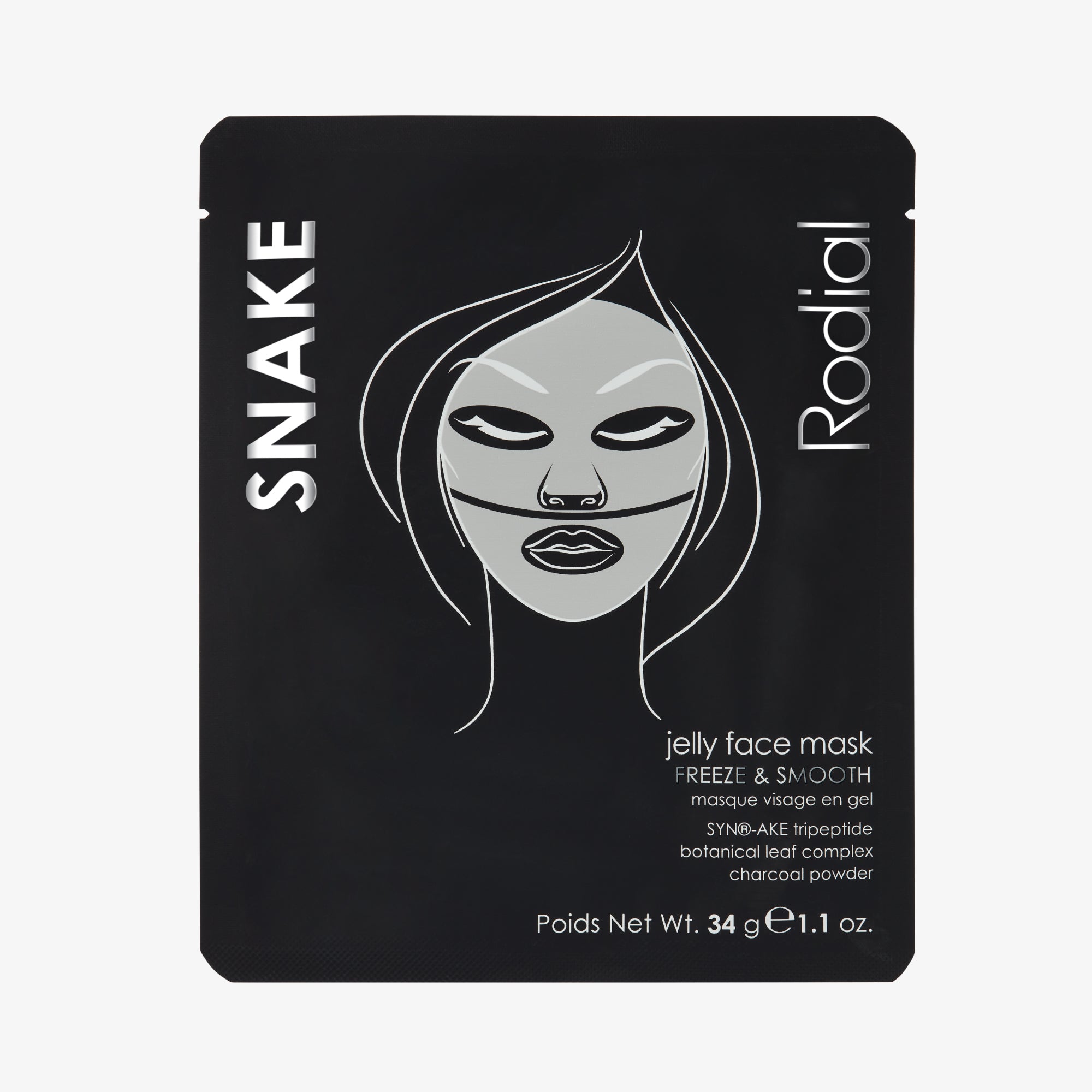 Snake Black Jelly Face Mask